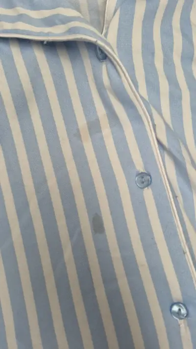 Pijama de rayas azul y blanco para mujer - miniatura 2