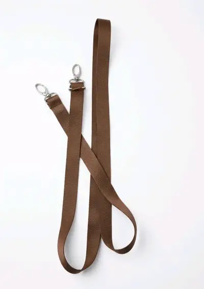 Bolso bandolera de cuero marrón Unisex - miniatura 3