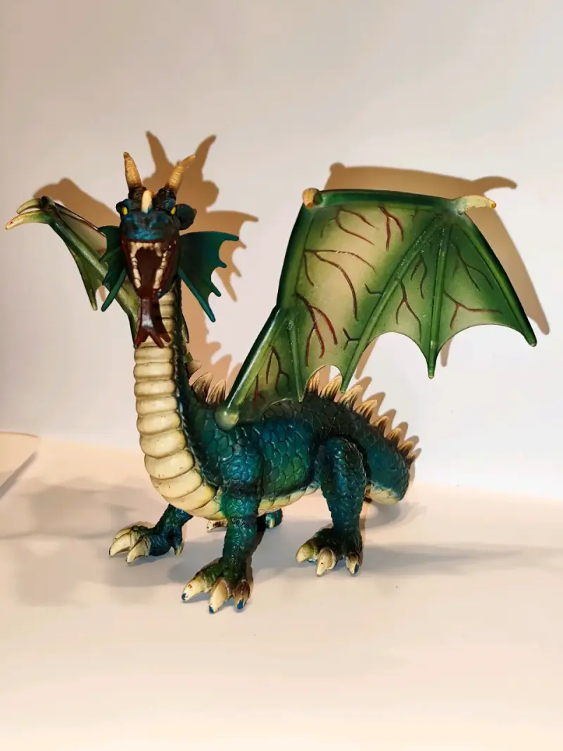 Figura Schleich Dragón Verde Con Alas Medieval - 1