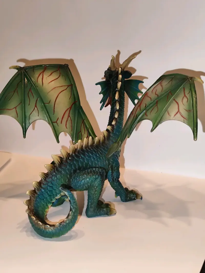 Figura Schleich Dragón Verde Con Alas Medieval - 2