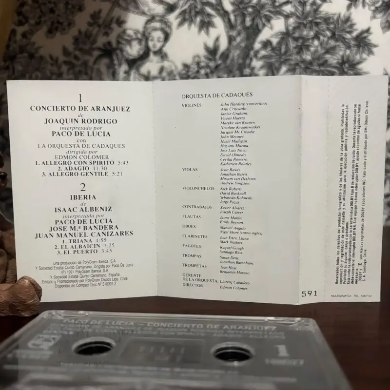 Cassette Paco de Lucía Concierto de Aranjuez 1991 - 3