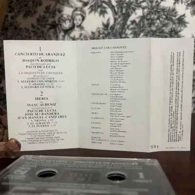 Cassette Paco de Lucía Concierto de Aranjuez 1991 - miniatura 3