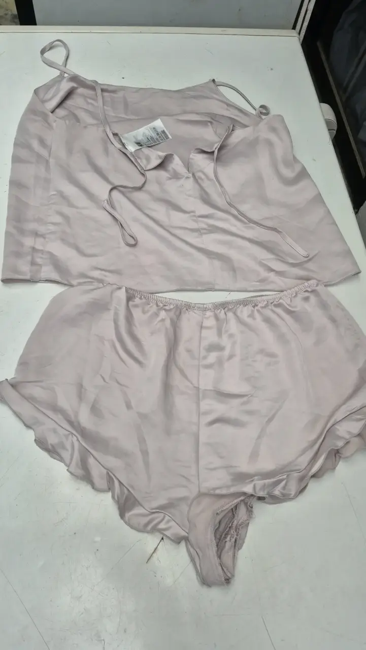Conjunto de pijama satinado rosa H&M - 2