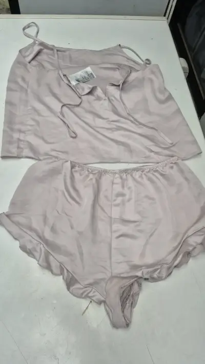 Conjunto de pijama satinado rosa H&M - miniatura 2