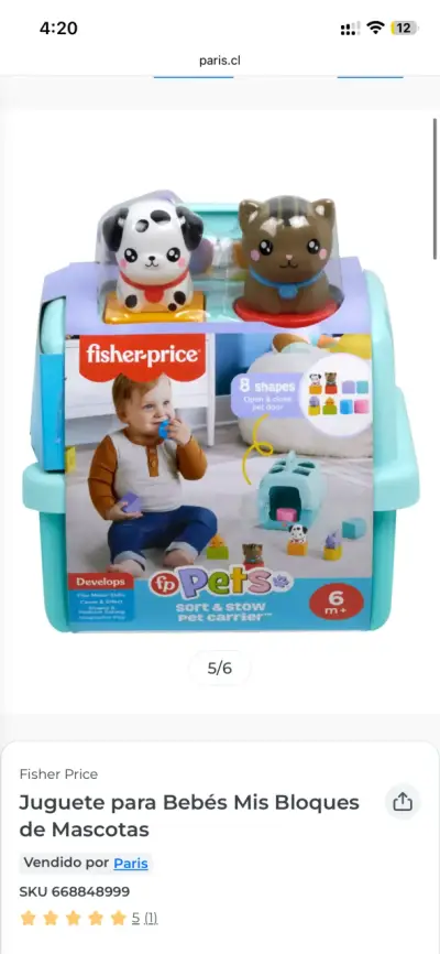Juguete Fisher-Price Bloques de Mascotas  Bebés - miniatura 2