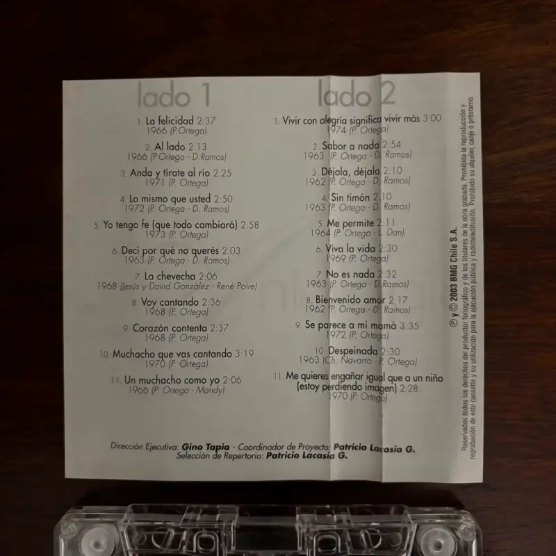 Cassette Antología Palito Ortega 2003 Chile - 5