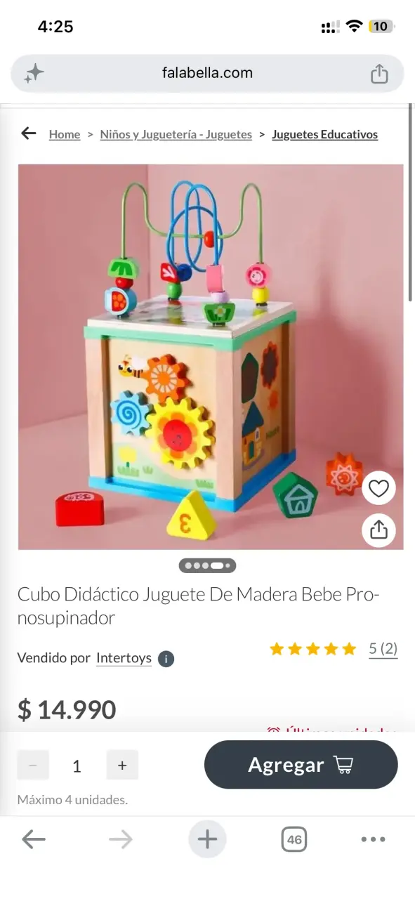 Cubo didáctico de madera para bebé - 4