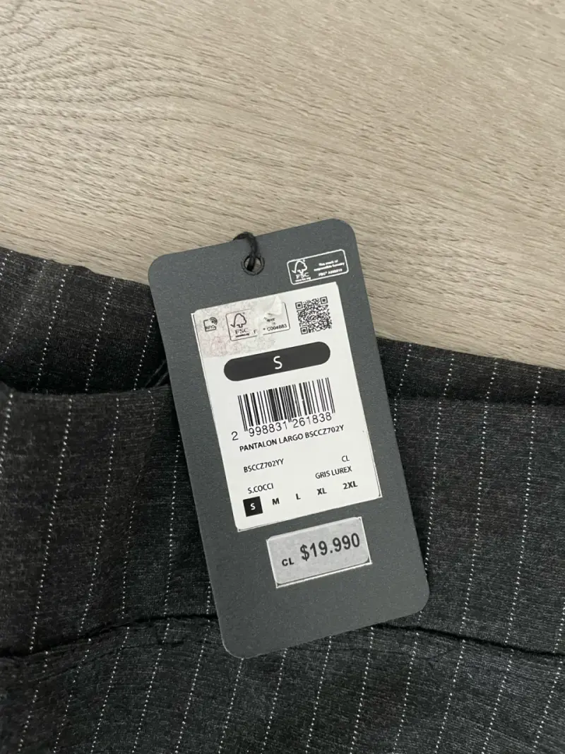Pantalón de vestir a rayas gris S. Cocci para mujer - 2