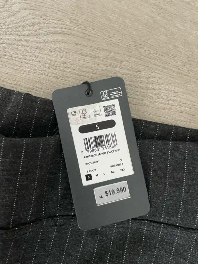 Pantalón de vestir a rayas gris S. Cocci para mujer - miniatura 2