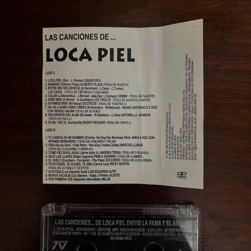 Cassette Teleserie TVN Loca Piel 1996 - 6