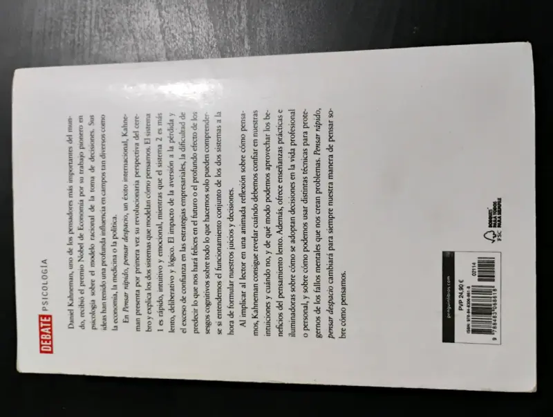 Libro 'Pensar Rápido, Pensar Despacio' - 3