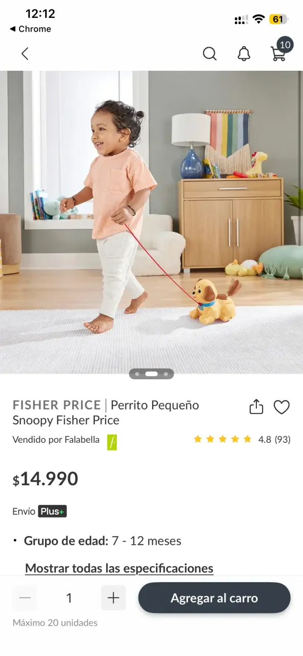 Juguete perro de arrastre Fisher Price - 2
