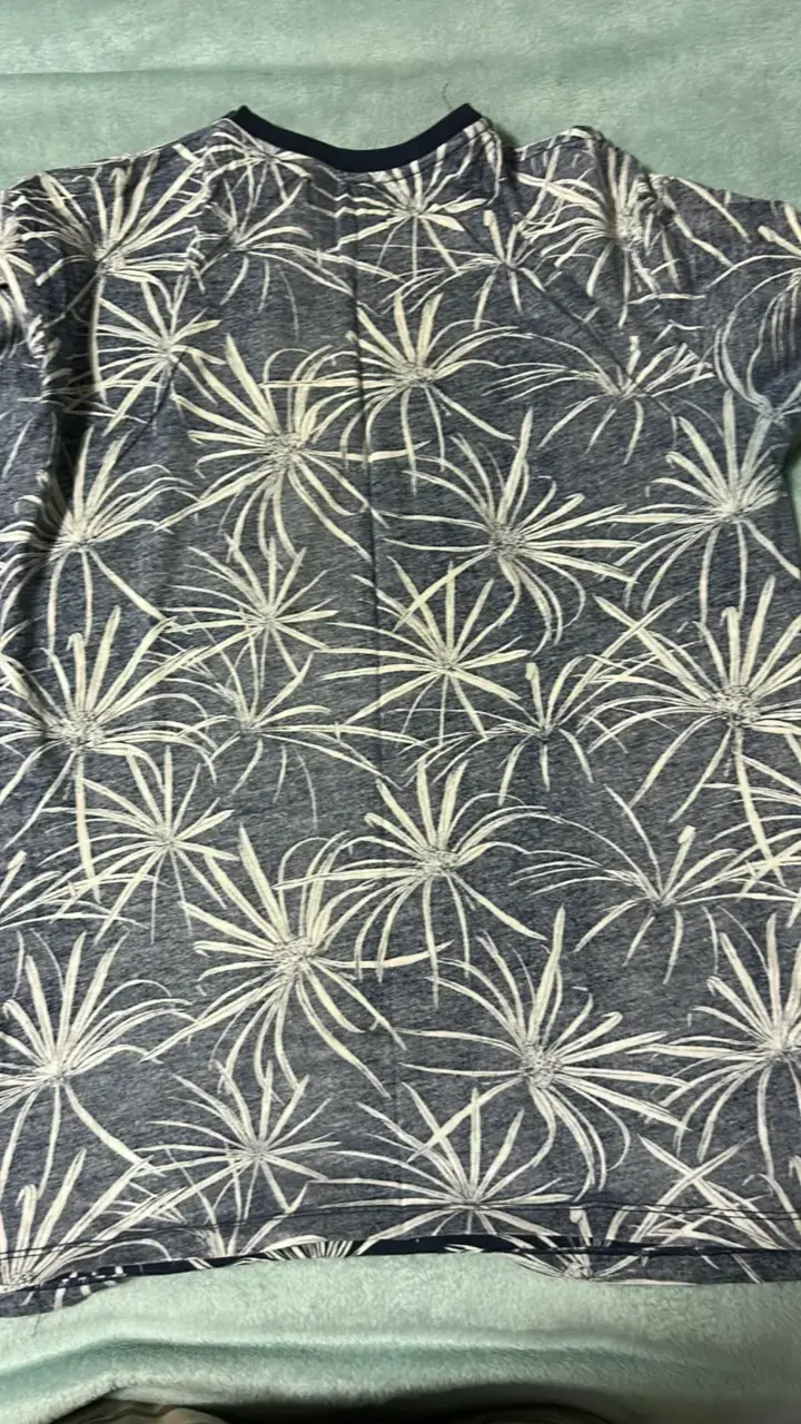 Polera estampada azul Zara Man - 4