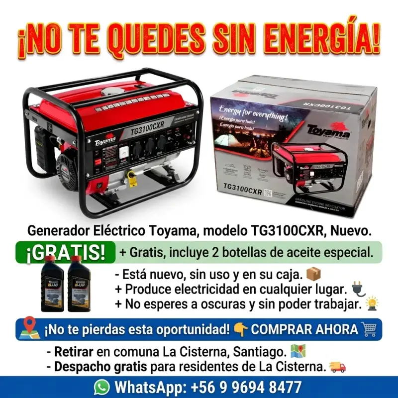 Generador Eléctrico Toyama TG3100CXR - 2