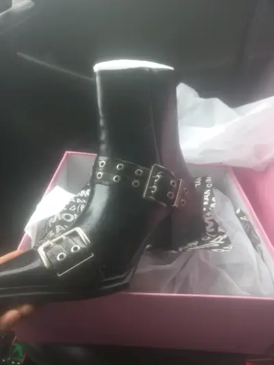 Botines de cuero  CMORAN con hebillas metálicas - miniatura 4