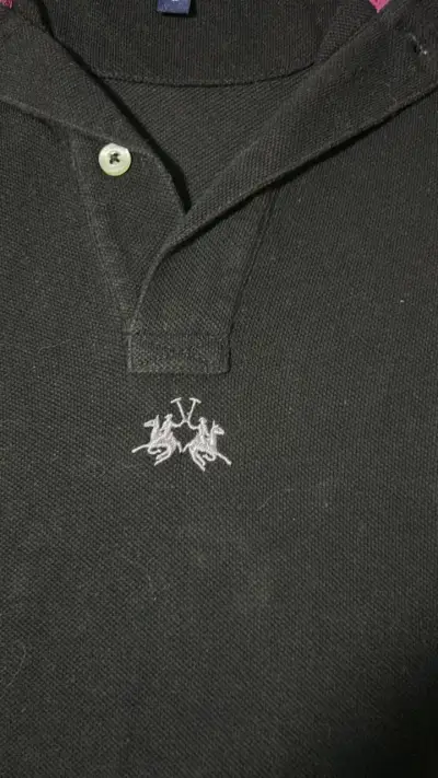 Polera Polo Negra La Martina Slim Fit - miniatura 1