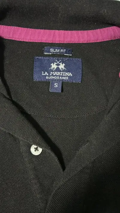 Polera Polo Negra La Martina Slim Fit - miniatura 3