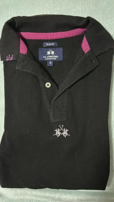 Polera Polo Negra La Martina Slim Fit - miniatura 6