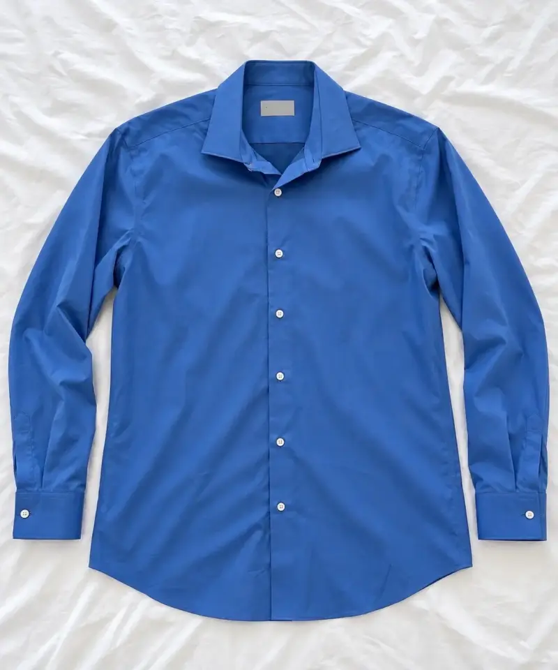 Camisa azul Perry Ellis de manga larga - 1