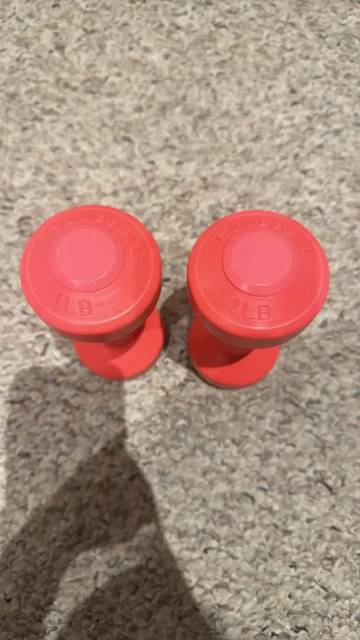 Mancuernas de 1 lb color rosa para entrenamiento - 2