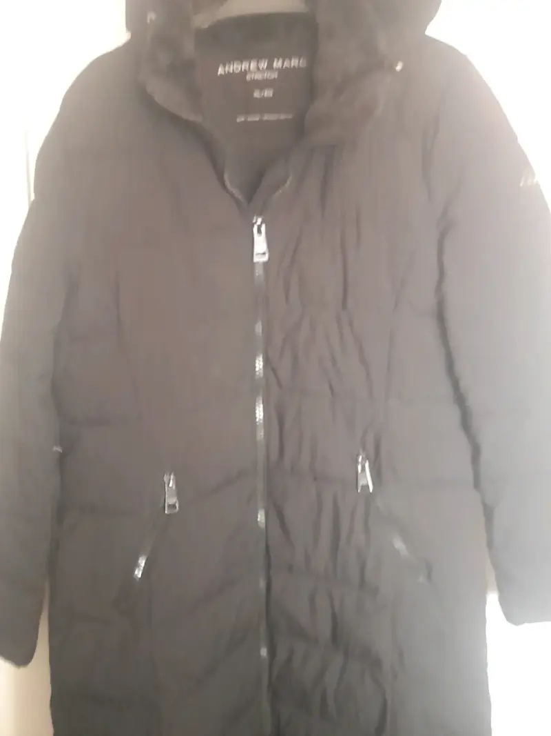 Parka negro Andrew Marc con capucha - 1
