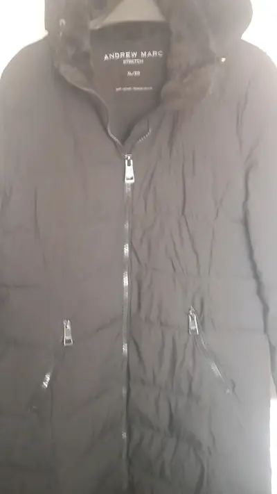 Parka negro Andrew Marc con capucha - miniatura 2