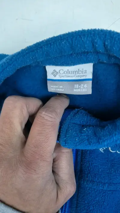 Chaqueta polar azul para niño Columbia - miniatura 2