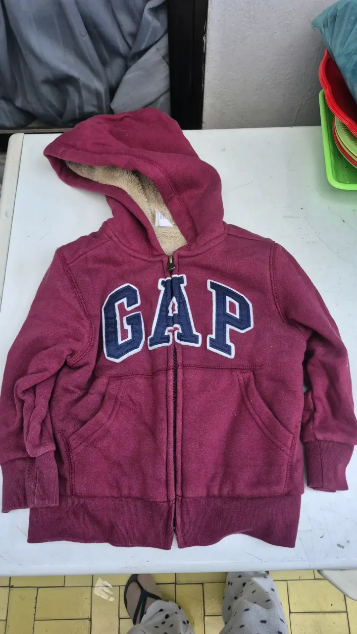 Polerón con capucha GAP burdeos para niño - 1