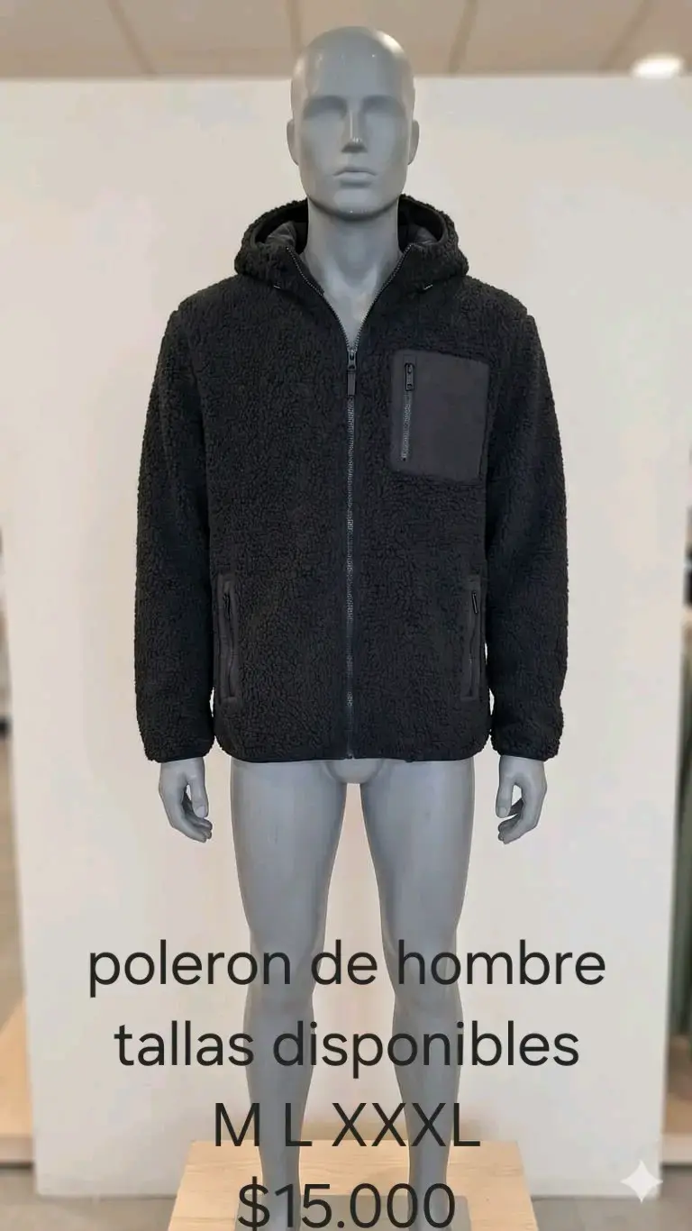 Polerón de Hombre Negro con Capucha