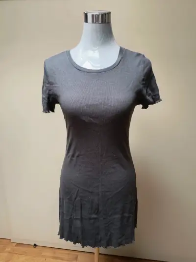 Vestido corto gris Índex de algodón - miniatura 1