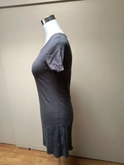 Vestido corto gris Índex de algodón - miniatura 2