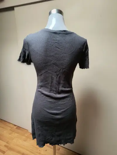 Vestido corto gris Índex de algodón - miniatura 4