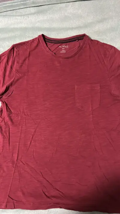 Polera roja de algodón orgánico Alaniz - miniatura 1