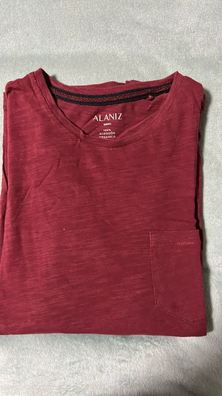 Polera roja de algodón orgánico Alaniz - 3