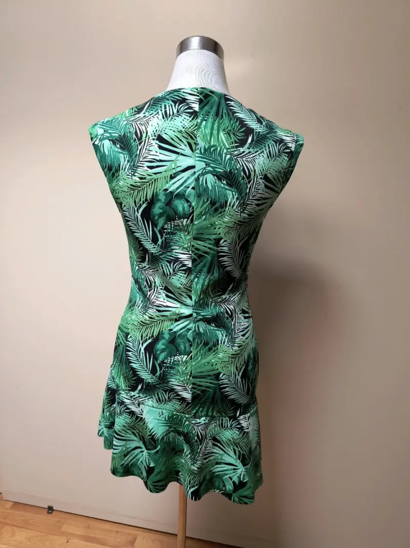 Vestido estampado tropical verde Alaniz - 3