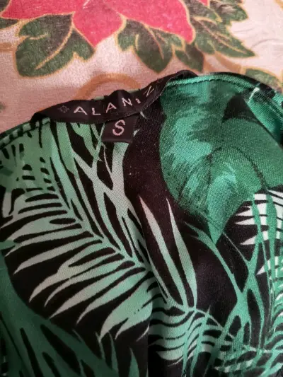 Vestido estampado tropical verde Alaniz - miniatura 4