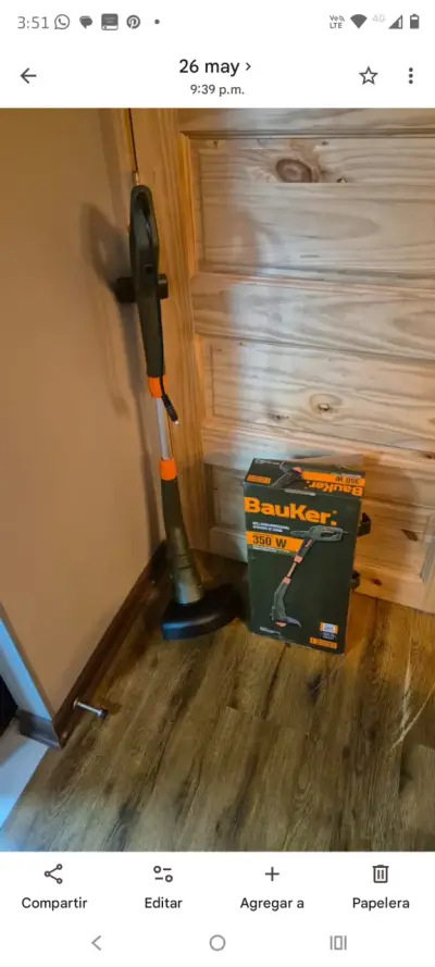 Cortadora de césped eléctrica Bauker 350W - miniatura 1