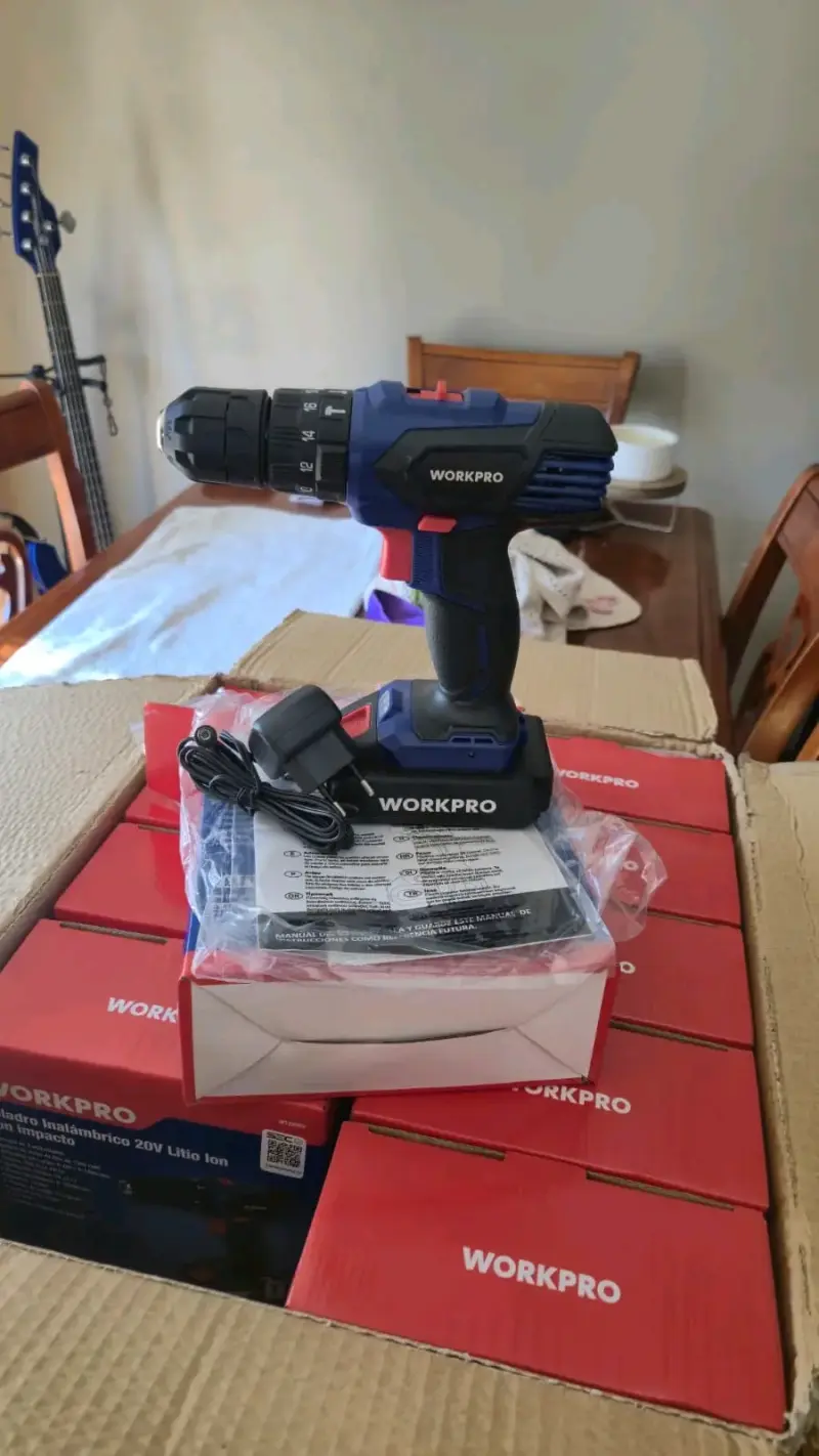 Taladro inalámbrico WorkPro 20V con impacto - 1