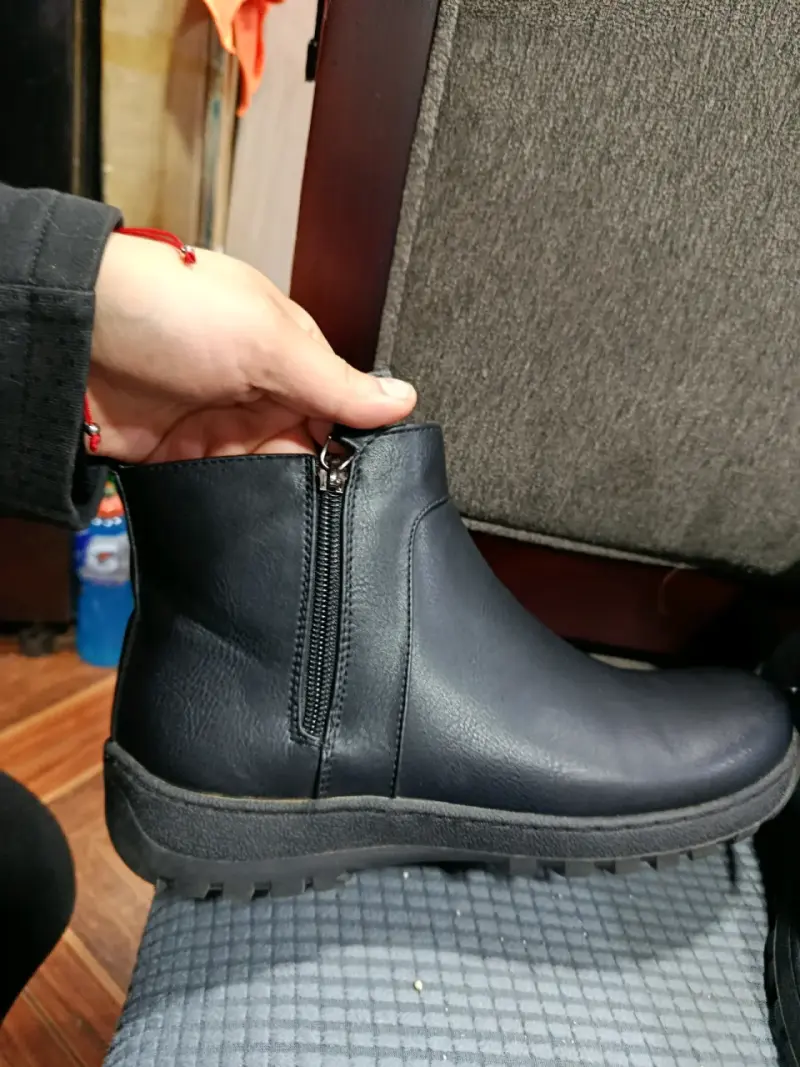Botines de cuero negro con cierre lateral talla 38 - 2