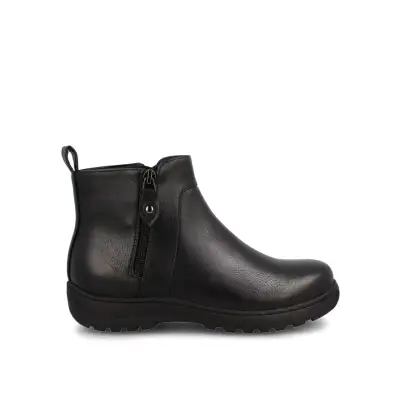 Botines de cuero negro con cierre lateral talla 38 - miniatura 4