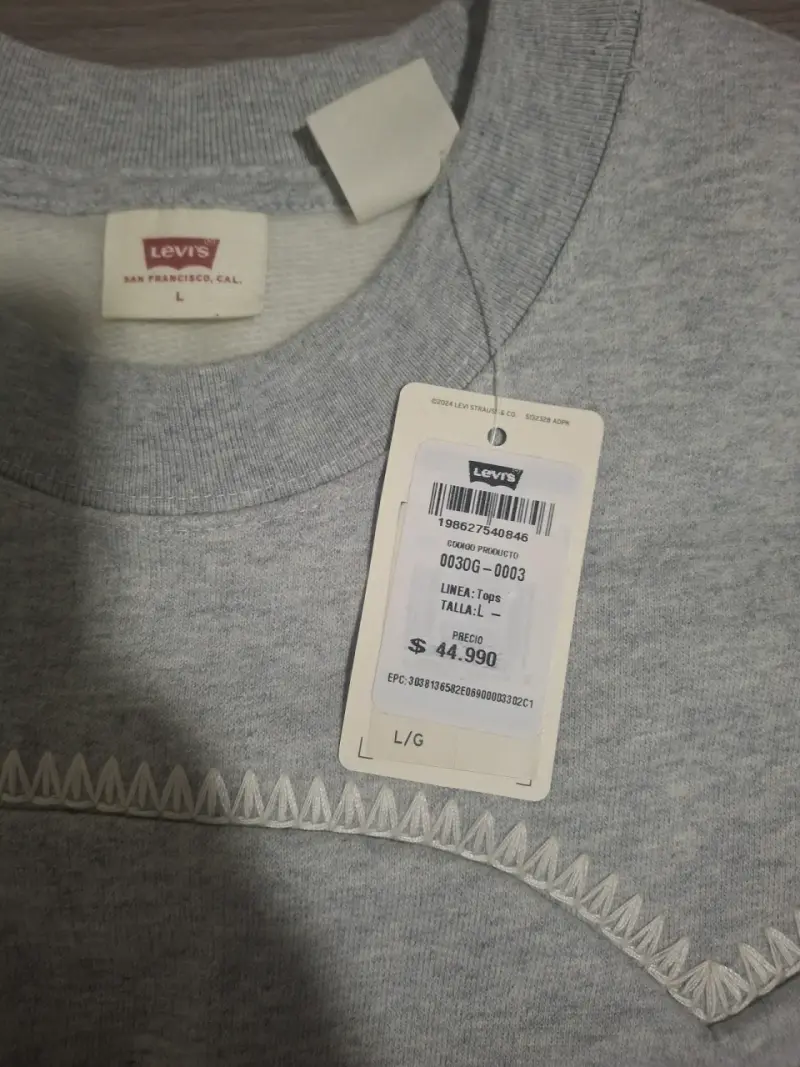 Polerón gris Levi's para mujer talla L - 1
