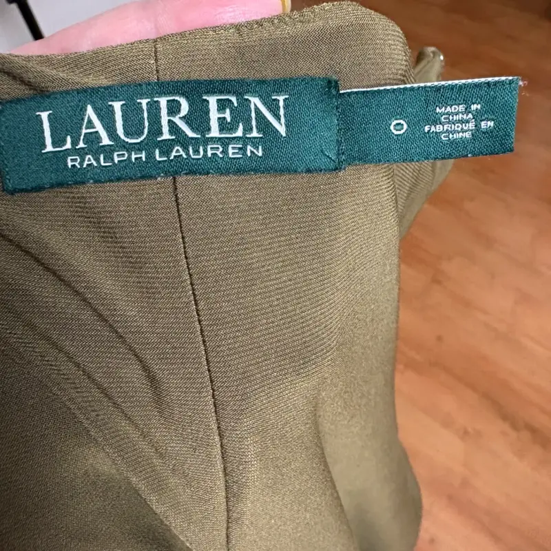 Vestido Lauren Ralph Lauren verde oliva talla XS - 6