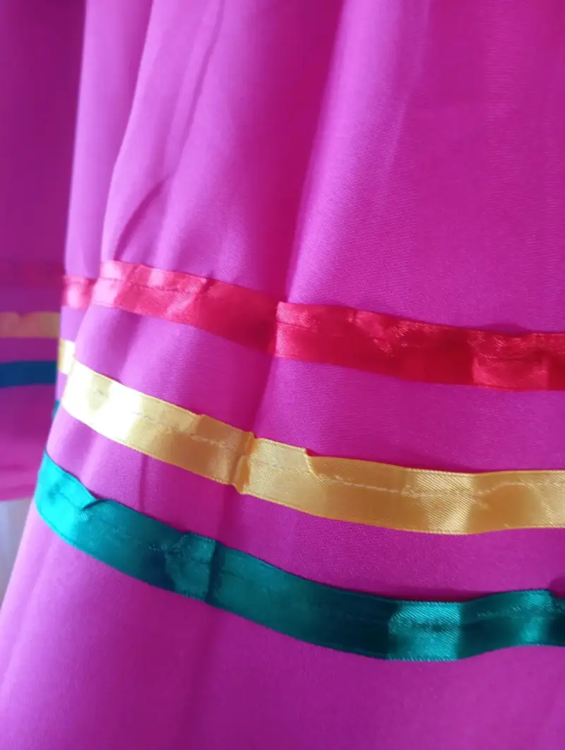 Traje típico chileno para Niña en color rosa - 4