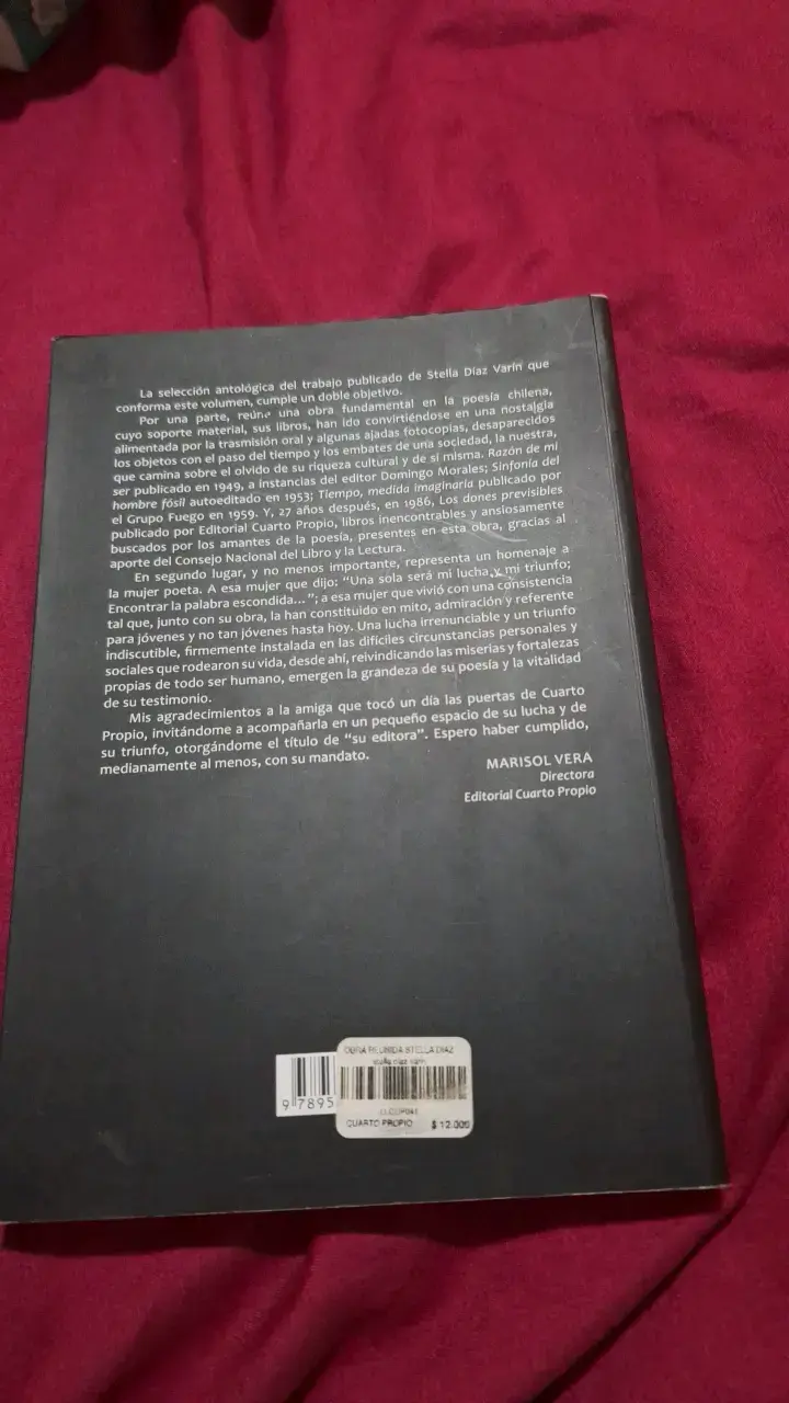 Libro 'Obra Reunida' de Stella Díaz Varín - 2