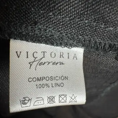 Chaqueta Victoria Herrera negra 100% lino talla S - miniatura 5