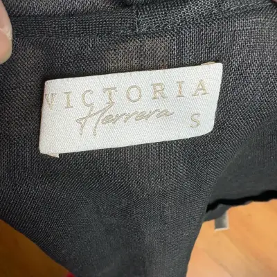 Chaqueta Victoria Herrera negra 100% lino talla S - miniatura 6
