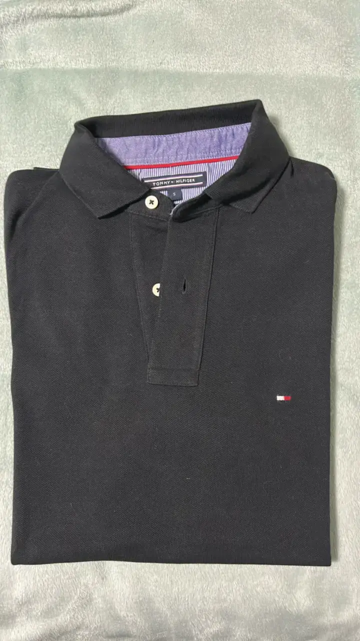 Polera Polo Negra Tommy Hilfiger Talla S - 1