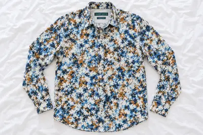 Camisa estampada Perry Ellis para hombre - miniatura 1