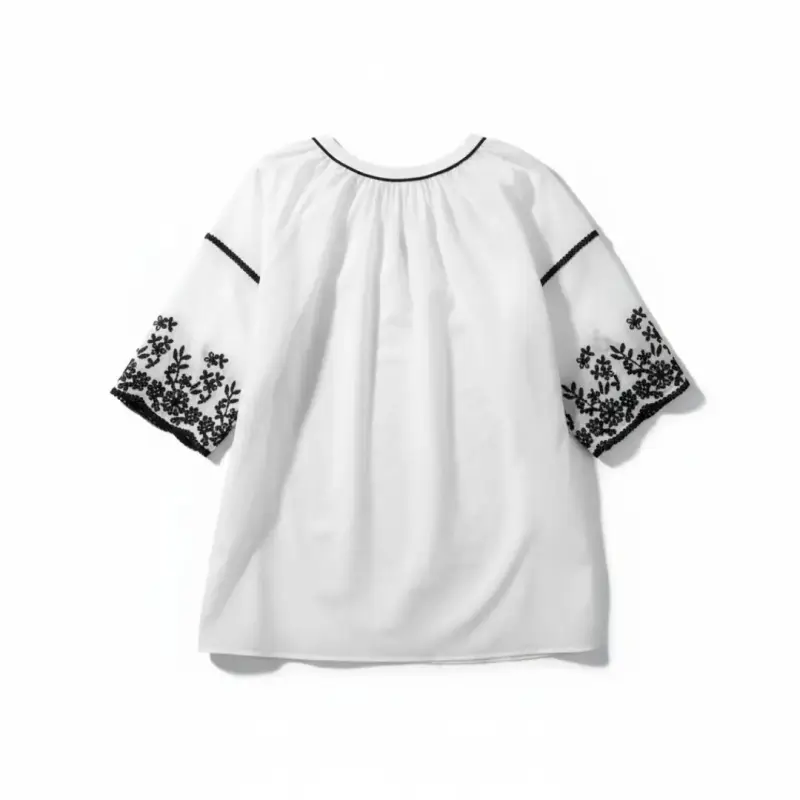 Blusa Bordada Estilo Boho Zara Talla XL - 2