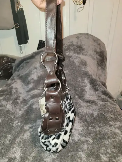 Bolso de hombro con estampado animal print - miniatura 3
